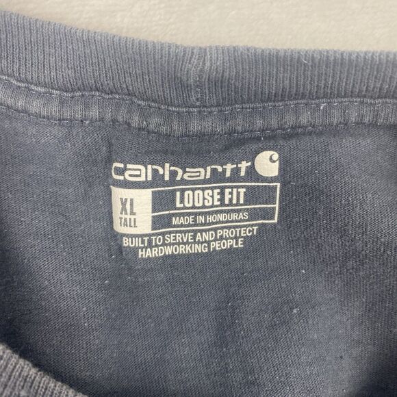 Carhartt Shirt Mens XL Tall Loose Fit Logo Pocket Short Sleeve Crewneck Casual - Picture 11 of 11